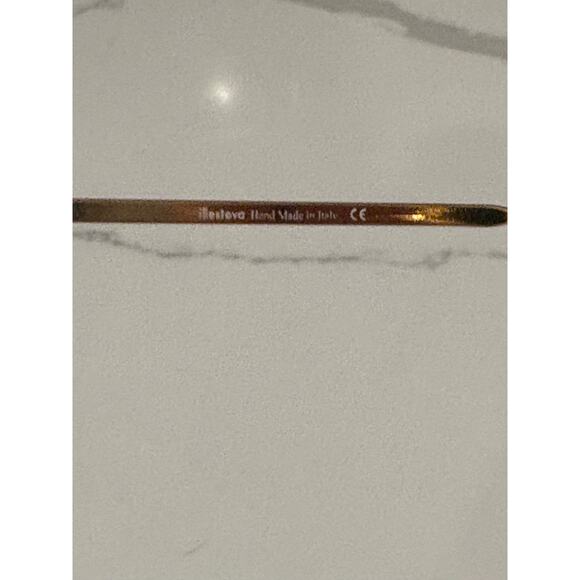 illesteva‎ Beth Black Cat Eye Gold Frame Glasses Made in Italy EUC main image 8